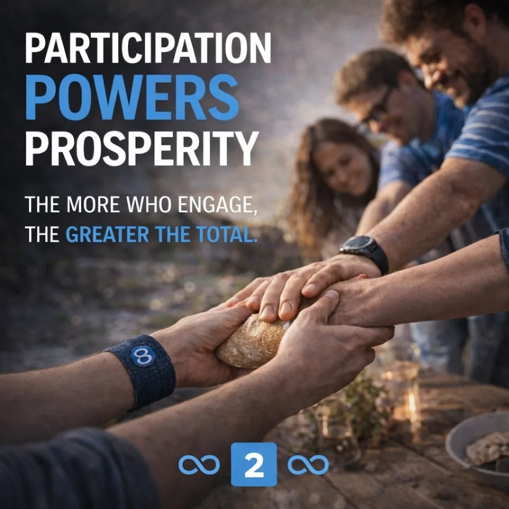 Participation Powers Prosperity. The more who engage, the greater the total.