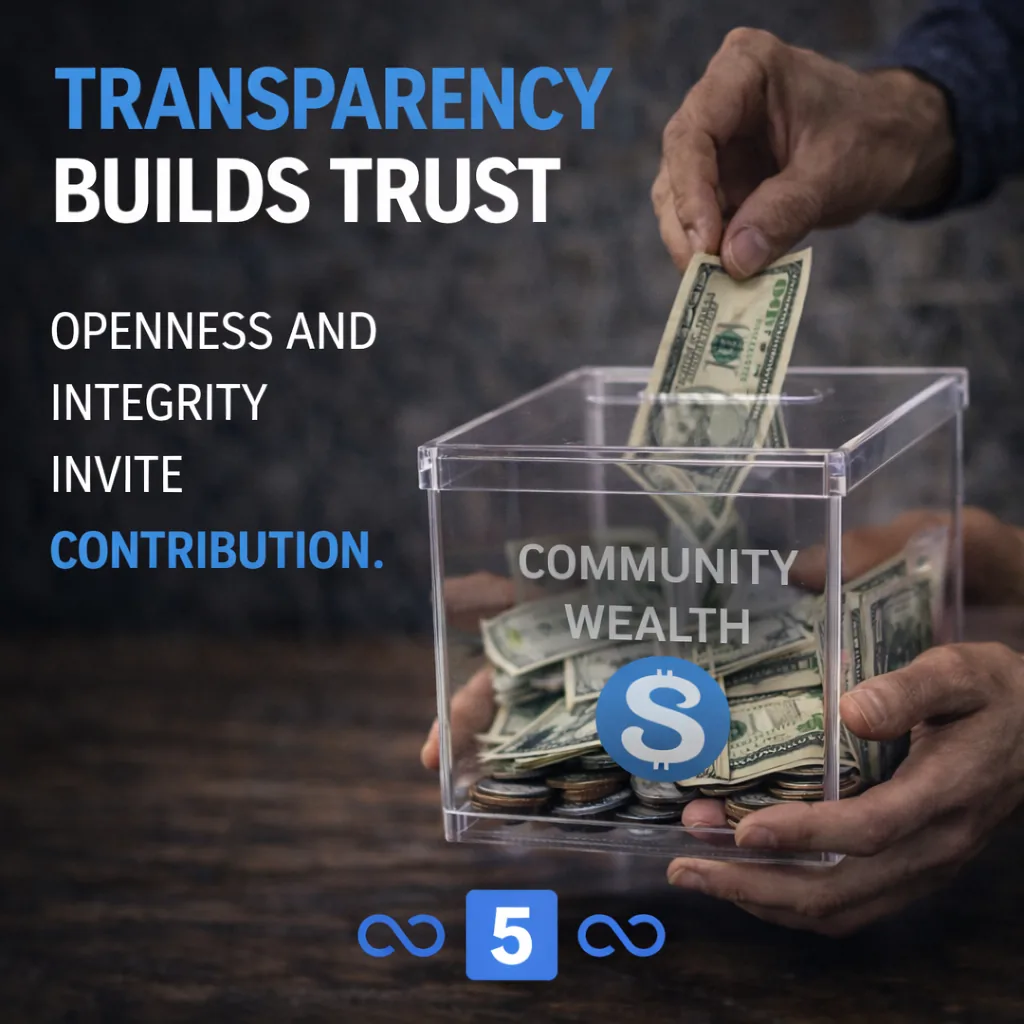 Transparency Builds Trust. Openness and integrity build confidence. Confidence invites contribution.
