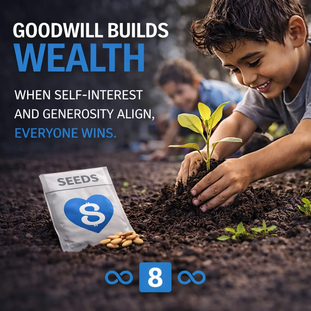 Goodwill Builds Wealth. When self-interest and generosity align, everyone wins.